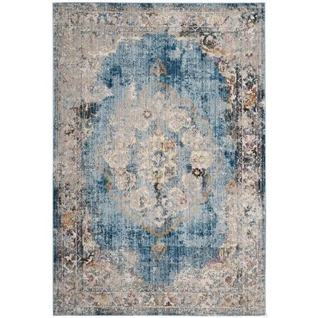 Safavieh 2 ft. 3 in. x 10 ft. Bristol Rectangle Power-Loomed Rug Blue & Light Gray BTL343C-210